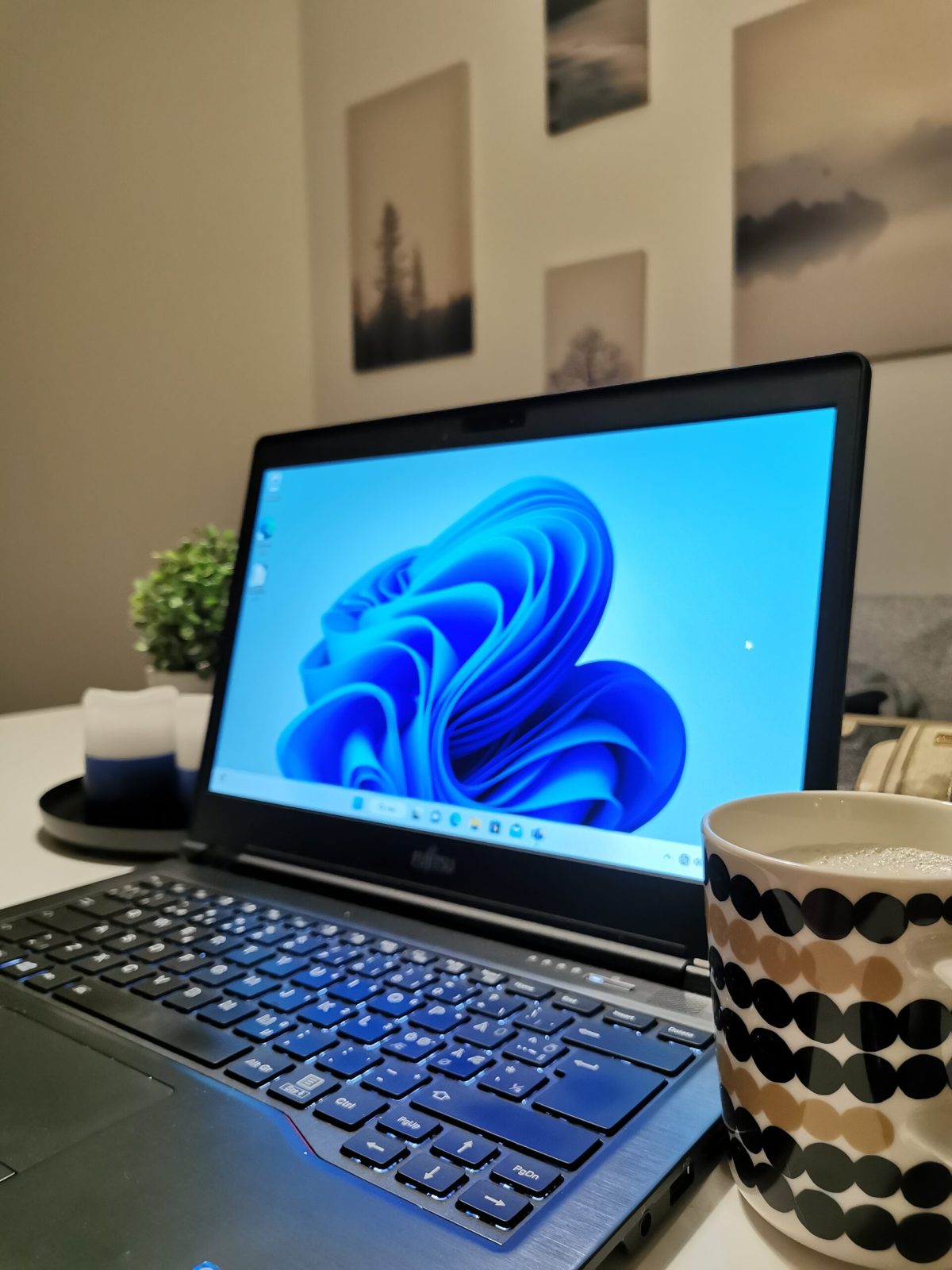 Laptop on a workspace